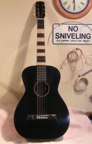 Silvertone Parlor guitar conversion