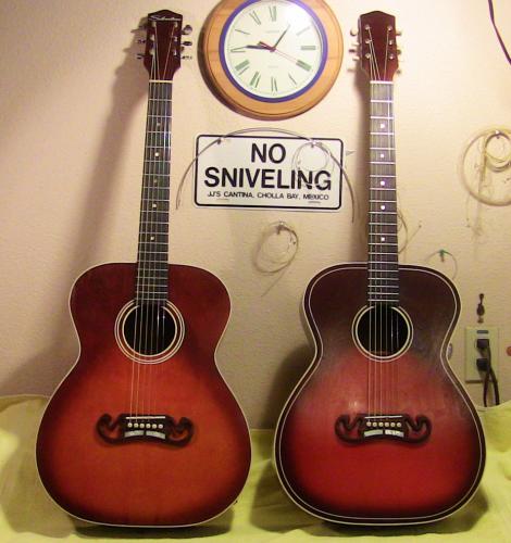 A pair of Harmony moustache conversions
